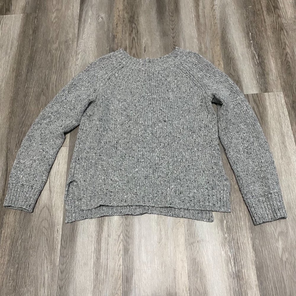 Willi Smith XL Grey Knit Wool Blend Sweater Womens Button Back
